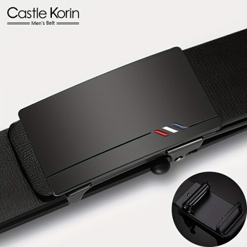 Leather automatic men's belt 1
