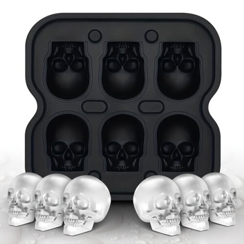 Silicone skull ice cream mold 2