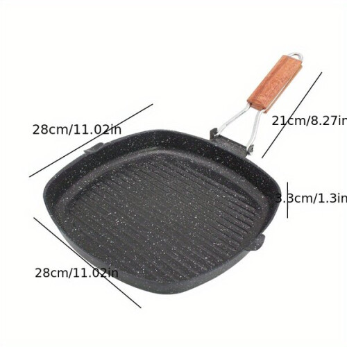 Foldable cast iron barbecue pan 1