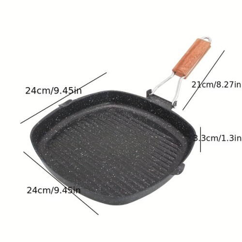 Foldable cast iron barbecue pan 2