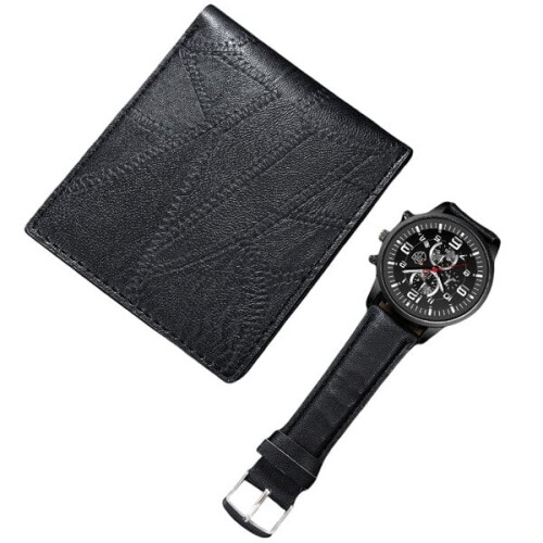 Herrenuhr- und Geldbörsen-Set