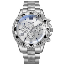 Herenhorloge met quartz uurwerk en stalen band.
