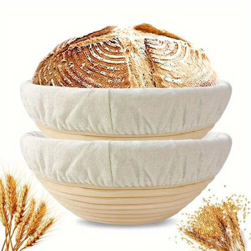 Brotgärkorb aus natürlichem Rattan 2