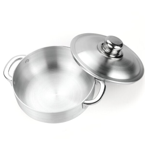 Aluminium pan met deksel 2