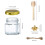 Hexagonal mini glass honey jars 3