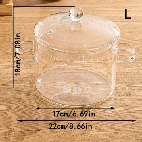 Suppentopf aus Borosilikatglas 1