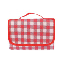 Cute Gingham Pink Picnic Blanket, Waterproof Foldable, Portable Compact Beach Blanket, Oversized Outdoor Mat