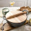 Wok in ghisa con coperchio in legno 2