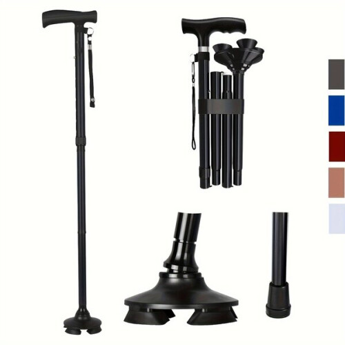 Comfortable folding canes with a swivel support for seniors. 2