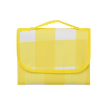 Picnic Blanket Nordic Style Plaid Thickened Oxford Cloth Foldable Picnic Mat for Multiplayer Outdoor Yellow 150x200cm/59.1x78.7in