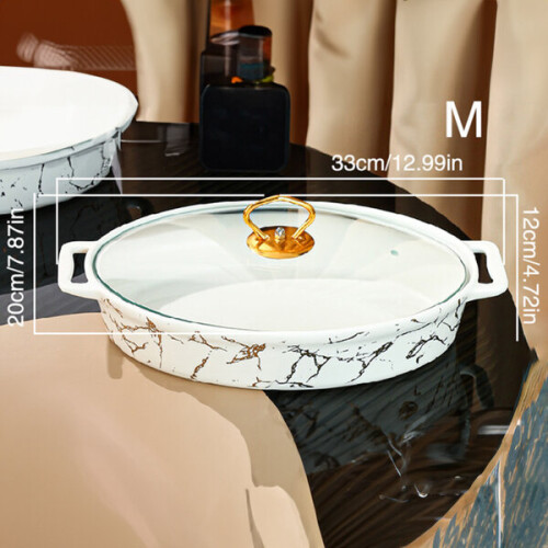 Ceramic oval soup pot 1