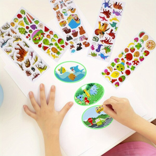Set of colorful 3D stickers for suitcase 1