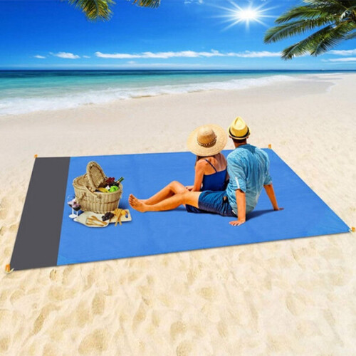 2x2.1 m waterproof pocket beach blanket, foldable 1