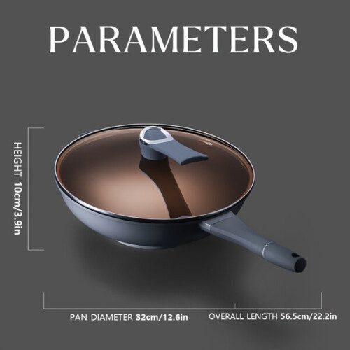 Wok aus Edelstahl mit Deckel 2
