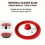 Universal red silicone glass lid for pots and pans 2