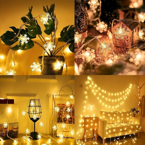 LED Snowflake Christmas Garland 2
