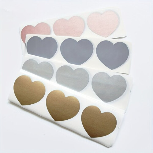 Heart-shaped scratch stickers 1
