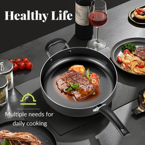 Ceramic non-stick frying pan with lid 1