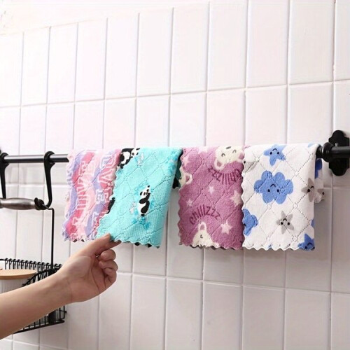 Küchenhandtuch-Set aus Korallensamt 1
