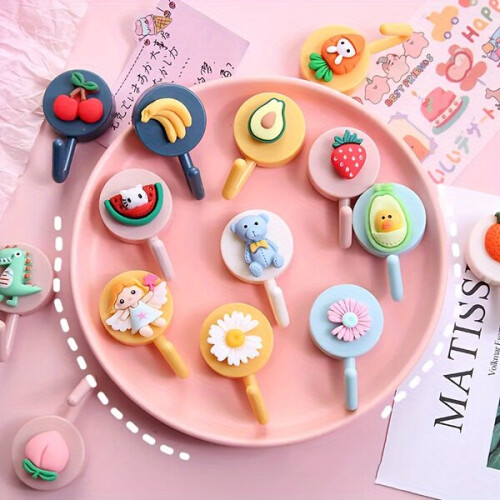 10 pcs. adhesive wall hooks 2