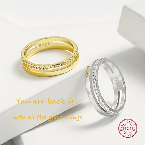 Zilveren ring met zirkoon 2
