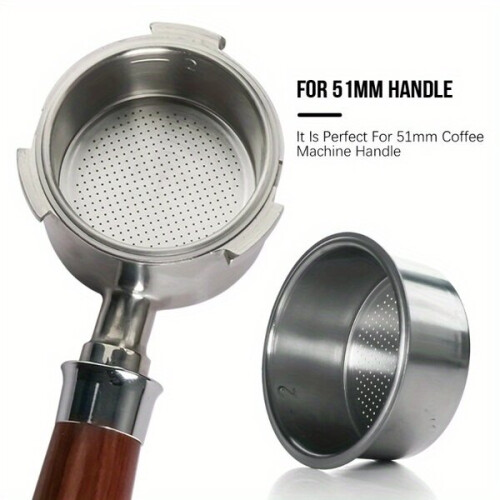 Kaffeefilterkörbe aus Edelstahl, 51 mm – Einzel- und Doppelversion 1