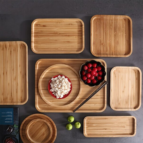 Acacia wood tray, irregular plate, fruit bowls. 1