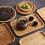 Acacia wood tray, irregular plate, fruit bowls. 4