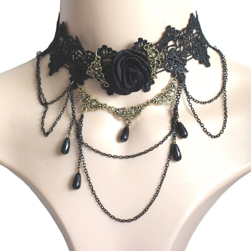 Halloween kanten ketting met hanger 1