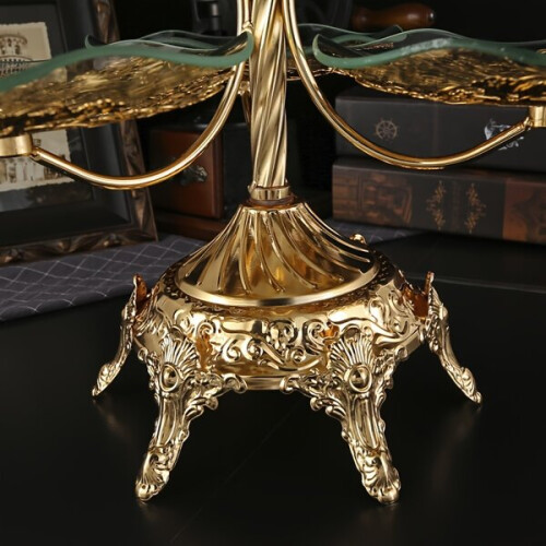 Glass three-tier fruit bowl 1