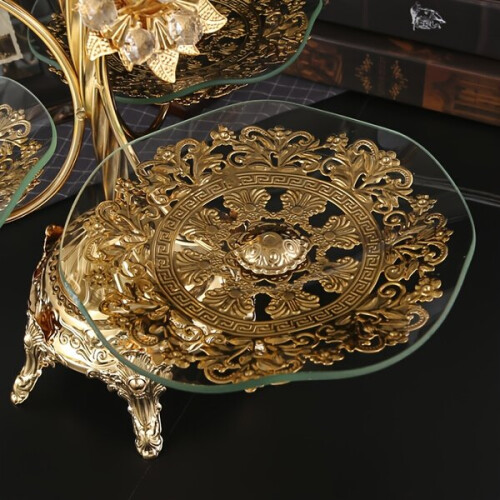 Glass three-tier fruit bowl 2