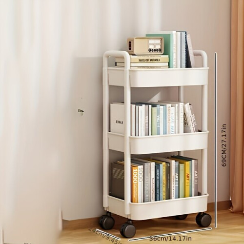 Plastic three-tier trolley 2