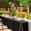 Champagne Rectangular Polyester Tablecloth - Elegant Satin Weave 3