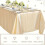 Champagne Rectangular Polyester Tablecloth - Elegant Satin Weave 4