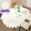 Plastic oval tablecloth, water and grease resistant. 5