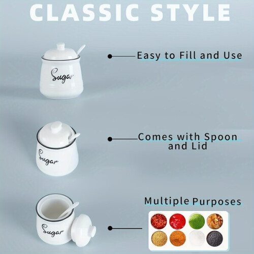 Ceramic spice jar set 2