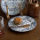 Ceramic retro plate with flowers 4