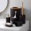 Badezimmer-Accessoire-Set mit Holzdetails 2