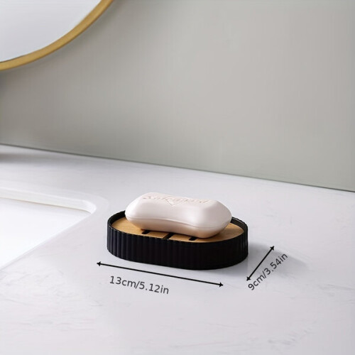 Badezimmer-Accessoire-Set mit Holzdetails 2