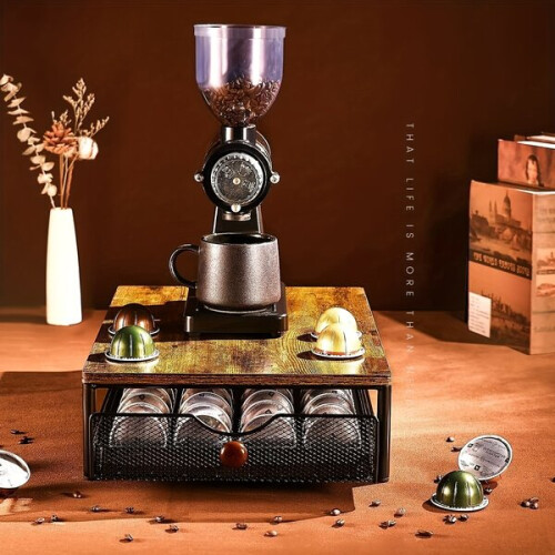 Houten houder voor koffiecapsules 2