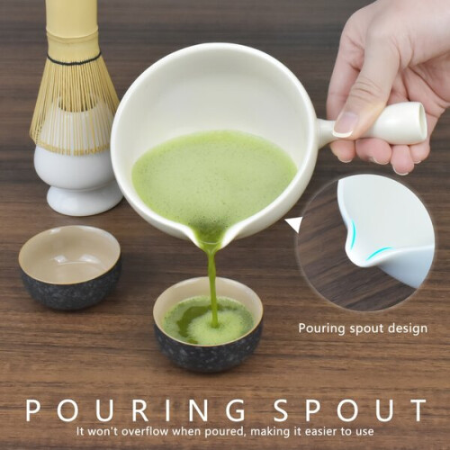 Set per la cerimonia del tè Matcha, per il tè giapponese, composto da 5 pezzi. 1