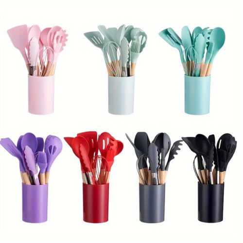 12-piece silicone kitchen tool set 2