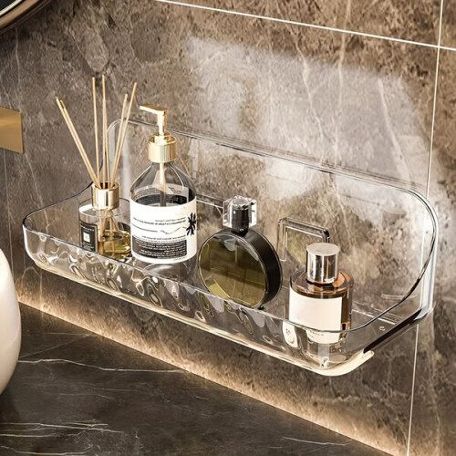 Transparenter Badezimmer-Organizer ohne Bohren 1