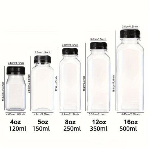 Plastic juice bottles with stoppers 1