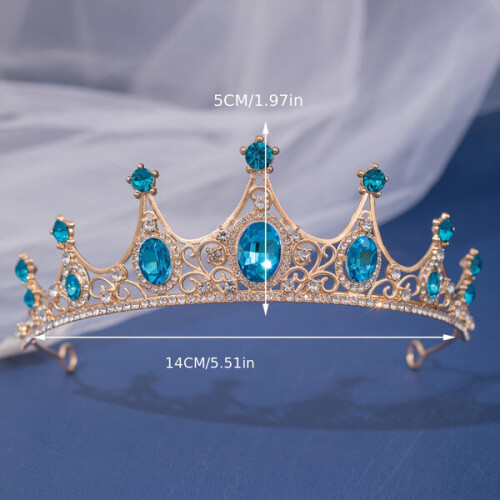 Luxurious blue tiara diadem 1