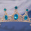 Luxurious blue tiara diadem 3