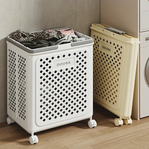 Panier à linge pliable à roulettes 1