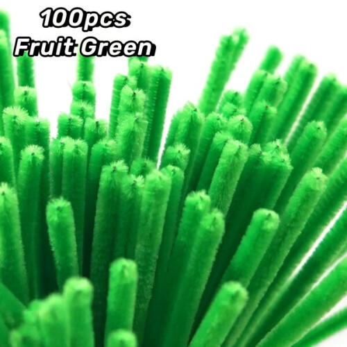 Set groene chenille draaistokjes 1