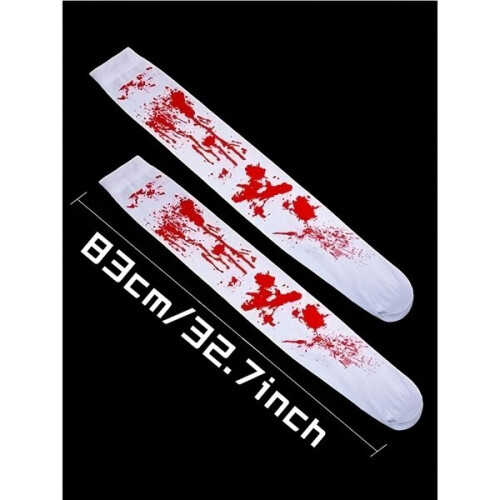 Halloween bloederige sokken en handschoenen set 2