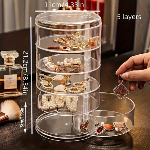 5-layer rotating jewelry organizer 1